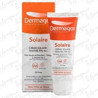 کرم ضد آفتاب رنگی 3 در 1 SPF50+ درماگور 40 میل